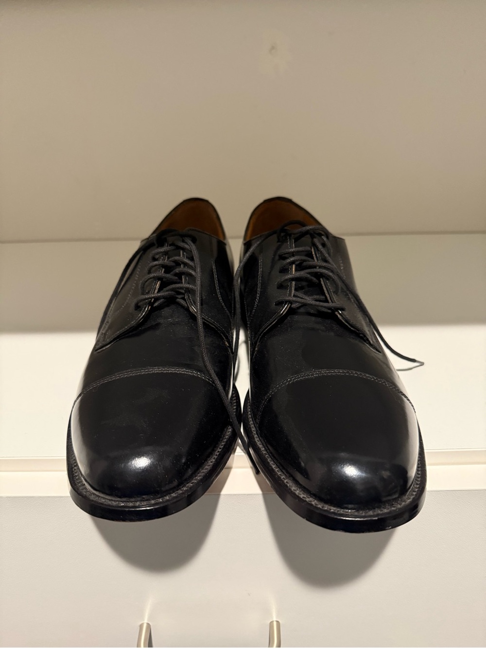 Bostonian Black Cap-Toe Derby Dress Shoes